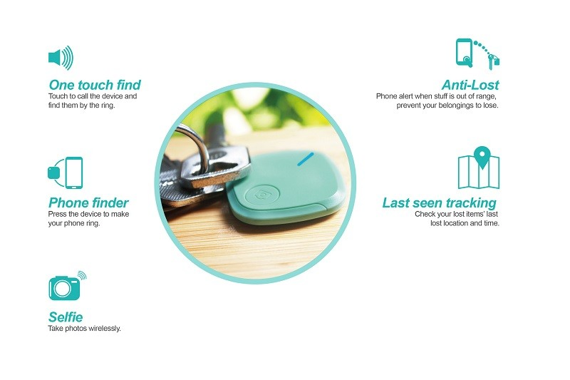 Multifunctional Anti-Lost Key Chain Bluetooth Smart GPS Tracker Tag Locator Finder