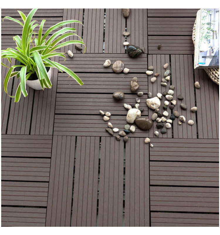 Swimming Pool Anti Slip Laminate Flooring Cover Hollow Composite Plastic WPC Decking
