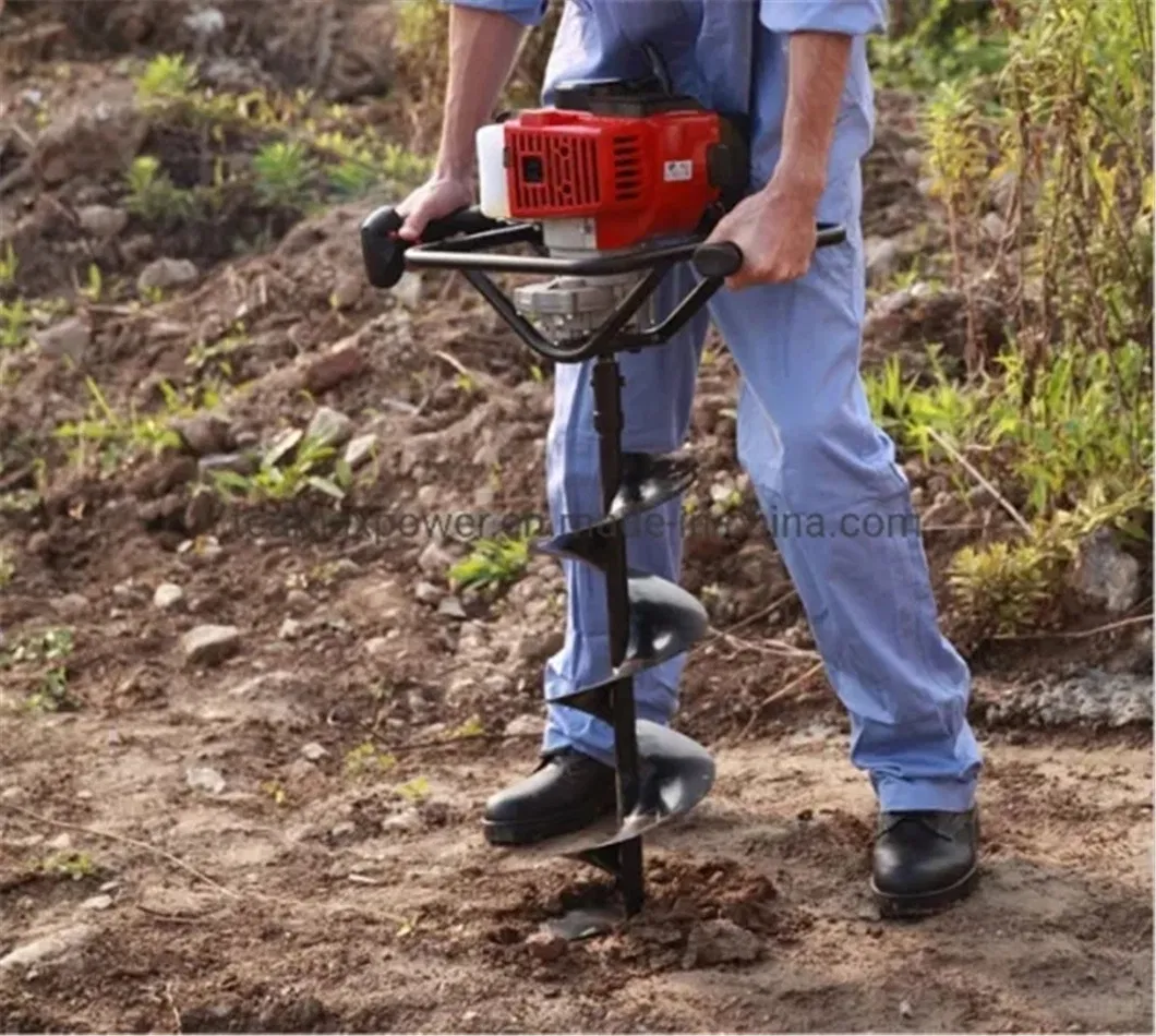 Tree Planting Machine 2 Stroke High Power Hole Digger TM-Ea520d 52cc Petrol Earth Auger
