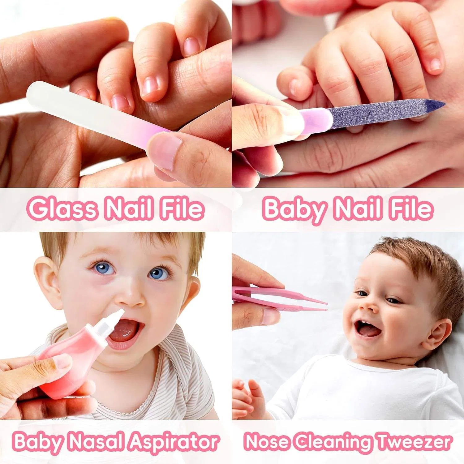 Newborn Baby Essentials Safety Care Set with Nasal Aspirator Grooming Kit