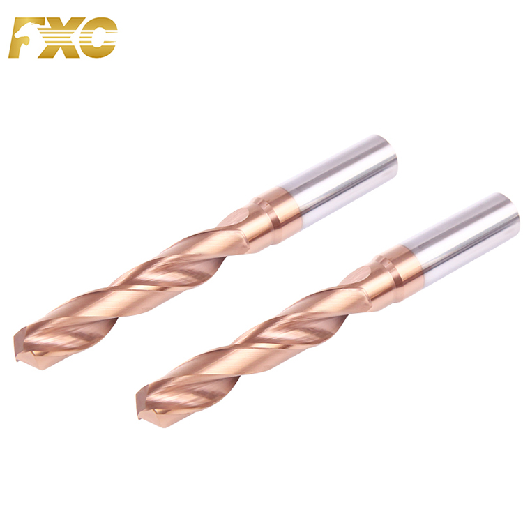 Tungsten Carbide HRC55 to 65 Carbide Twist Drill Straight Drilling Bits CNC Cutters