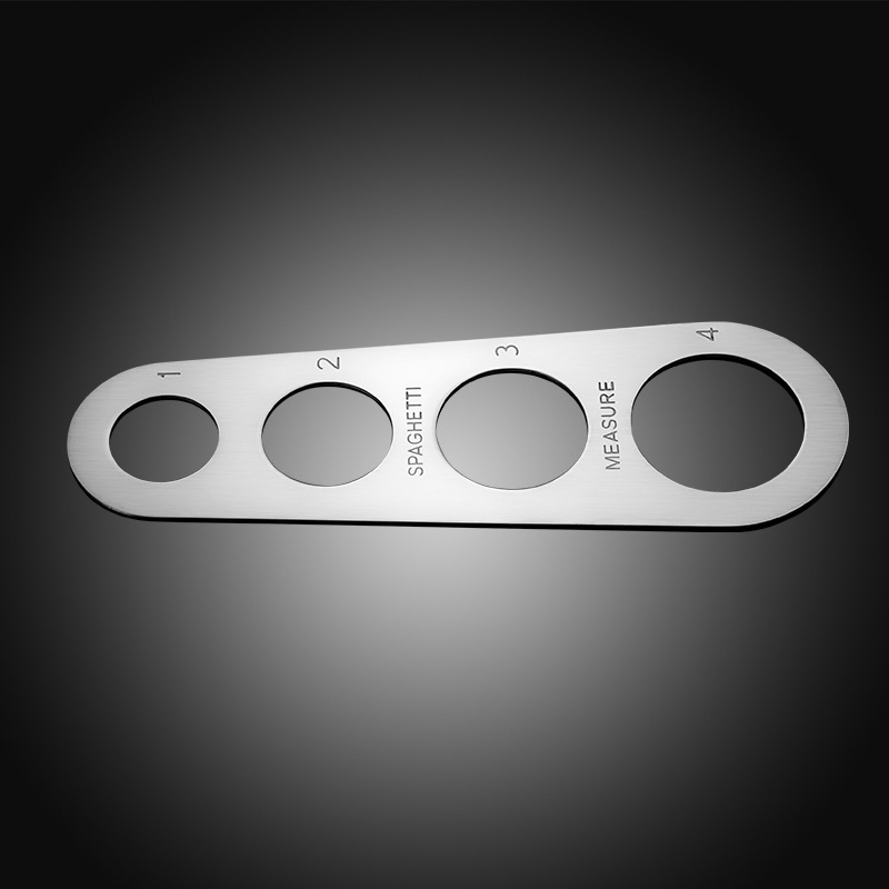4-Hole European Standard Stainless Steel Noodle Measuring Device Pasta Measuring Ruler