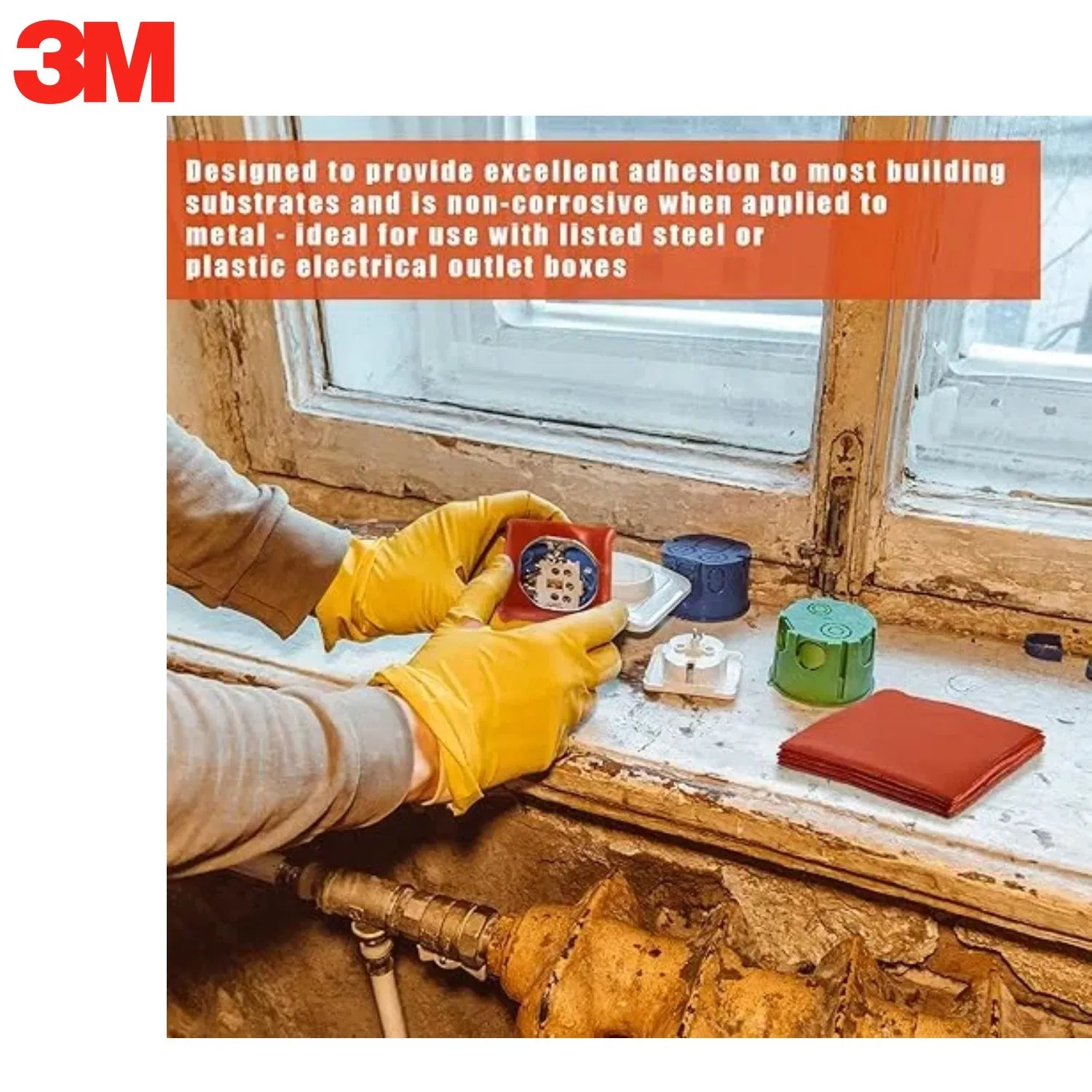 No Mixing Fire Stop Putty Pad Made in USA 3m