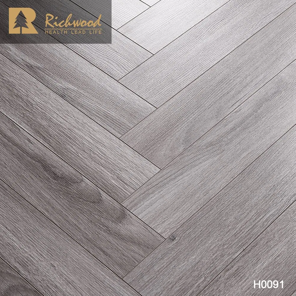 High-Density Fiberboard Oak Parquet Zero Formaldehyde Added Vinyl Herringbone Parquet Collection Laminated Wood Floor Building Material