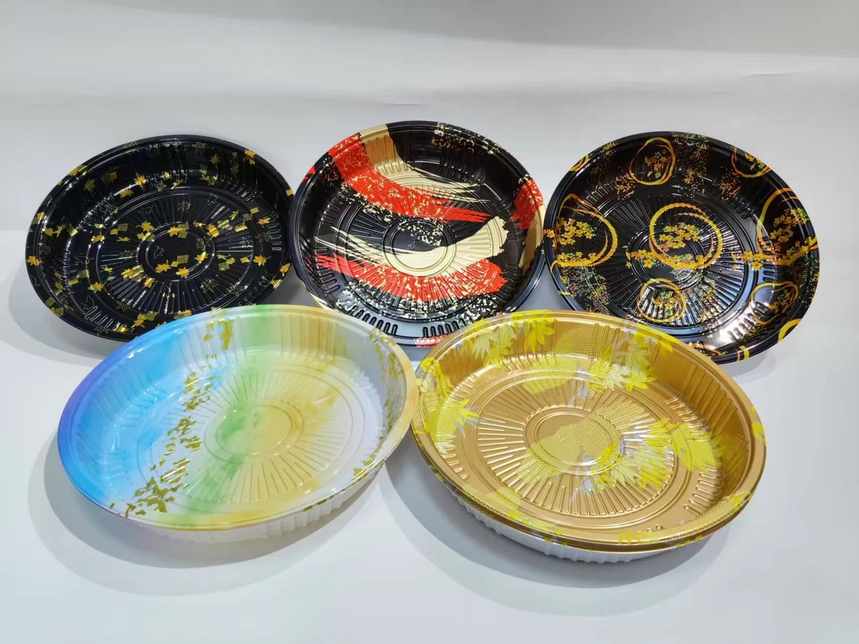 Luxury Design Printing Plastic Sushi Seafood Cake Food Packaging Box Tray