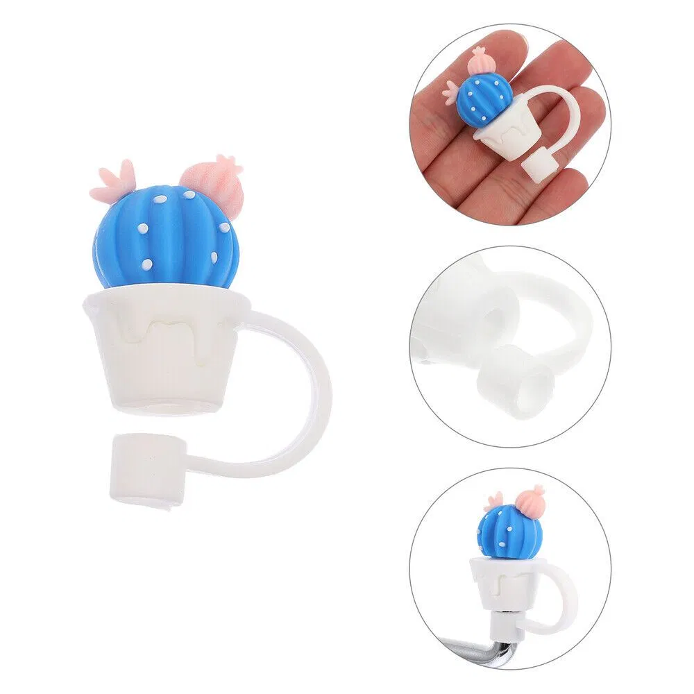 Custom Ins Mexican Food Straw Topper PVC Hello Kitty Bad Bunny Concha Straw Charm Tips Toppers Cartoon Topper Silicone Covers