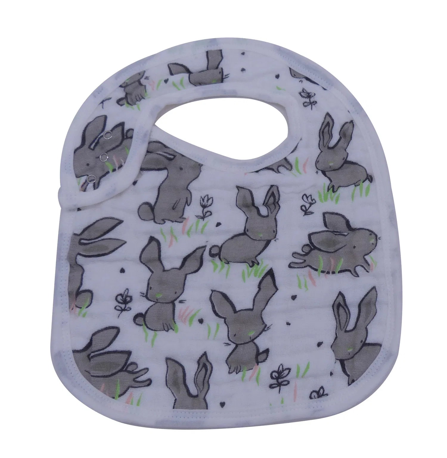 Premium 2-Pack 100% Cotton Muslin Baby Bibs for Comfort