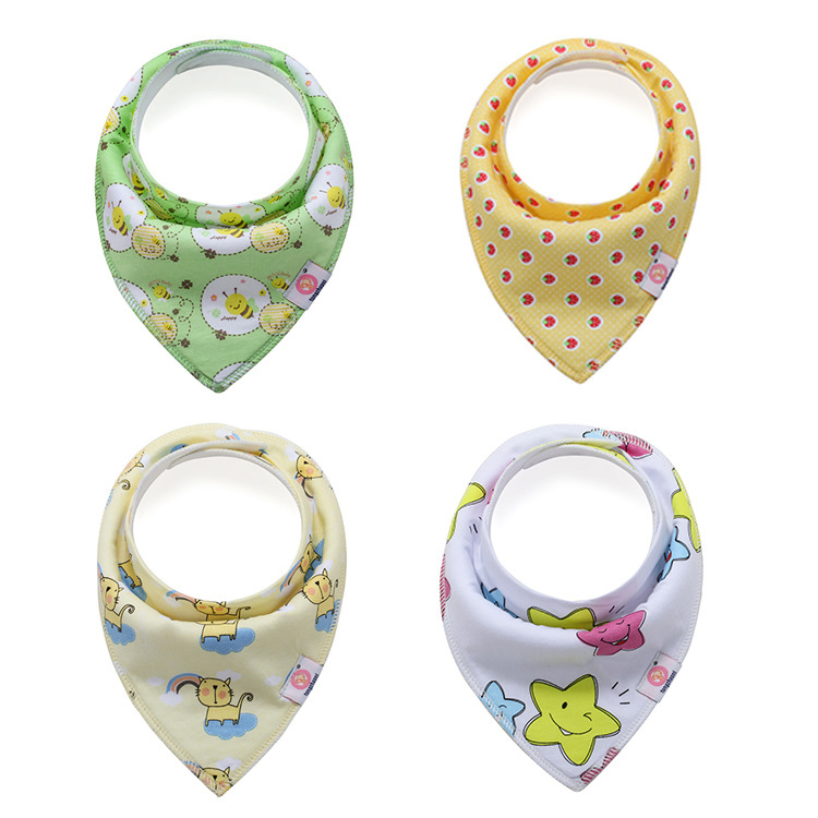 Absorbent Baby Soft Organic Cotton Drool Teething Baby Bandana Bibs