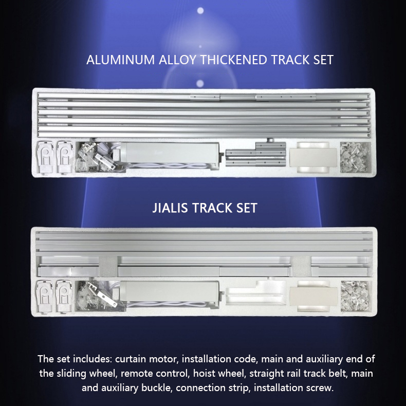 Factory Aluminium Alloy Tuya WiFi Curtain Track Motorized Electric Curtain Rail Track System for Smart Home