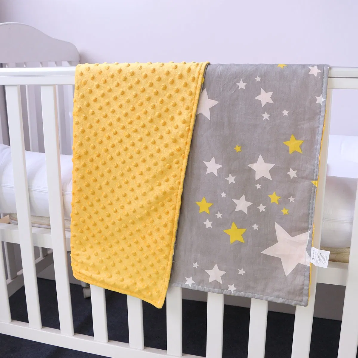 Soft Dotted Backing Cute Animal Minky Blanket for Boys & Girls