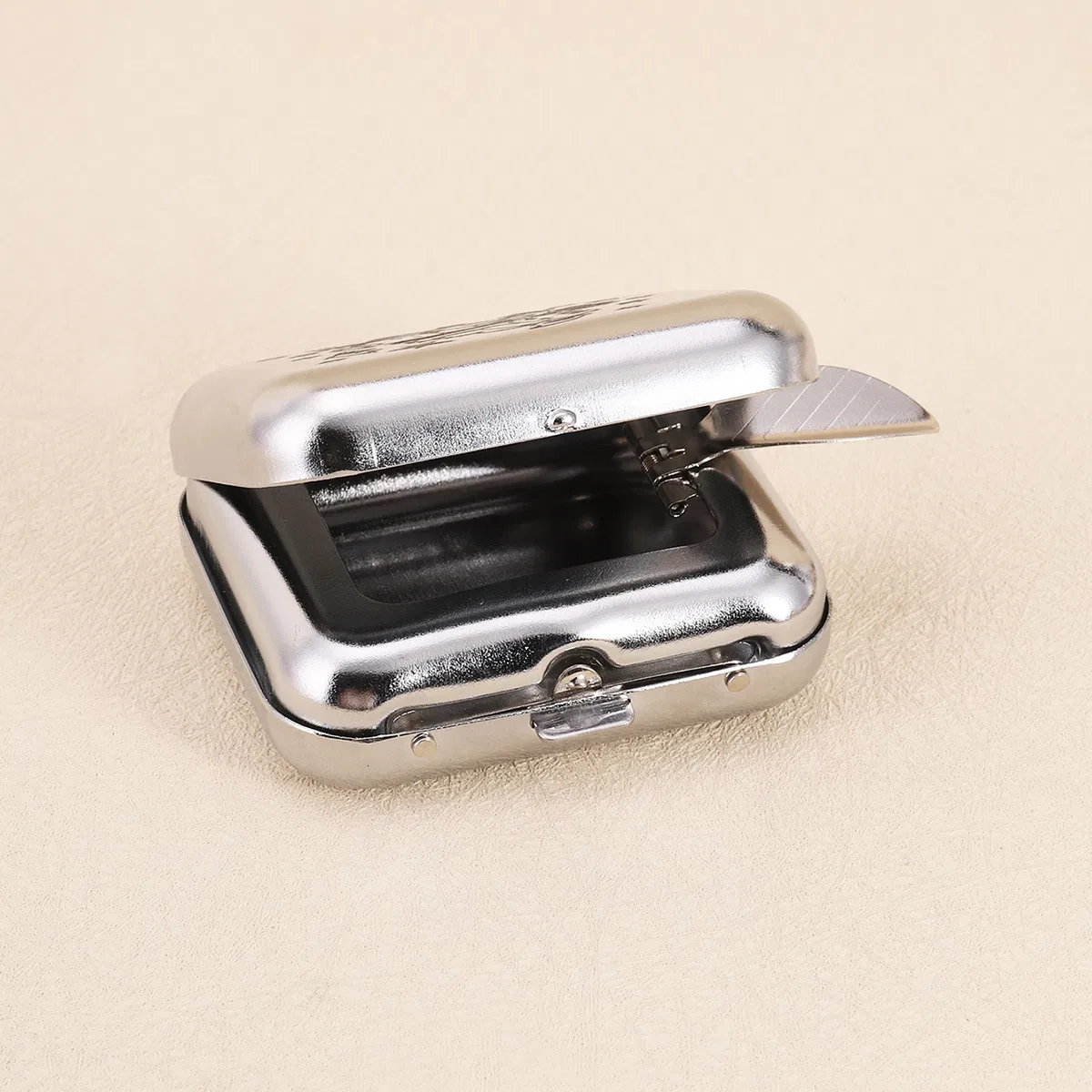 Smoking Accessories Color Printed Stainless Steel Portable Ashtray Storage Box DAB Tool