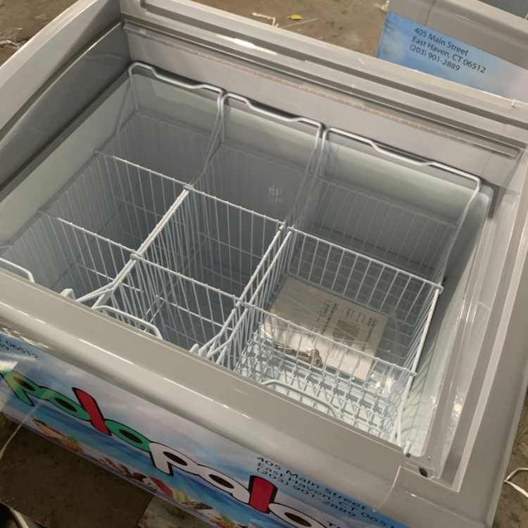 Factory Price SD/Sc-218y Glass Door Ice Cream Display Showcase Supermarket Freezers Horizontal Freezer