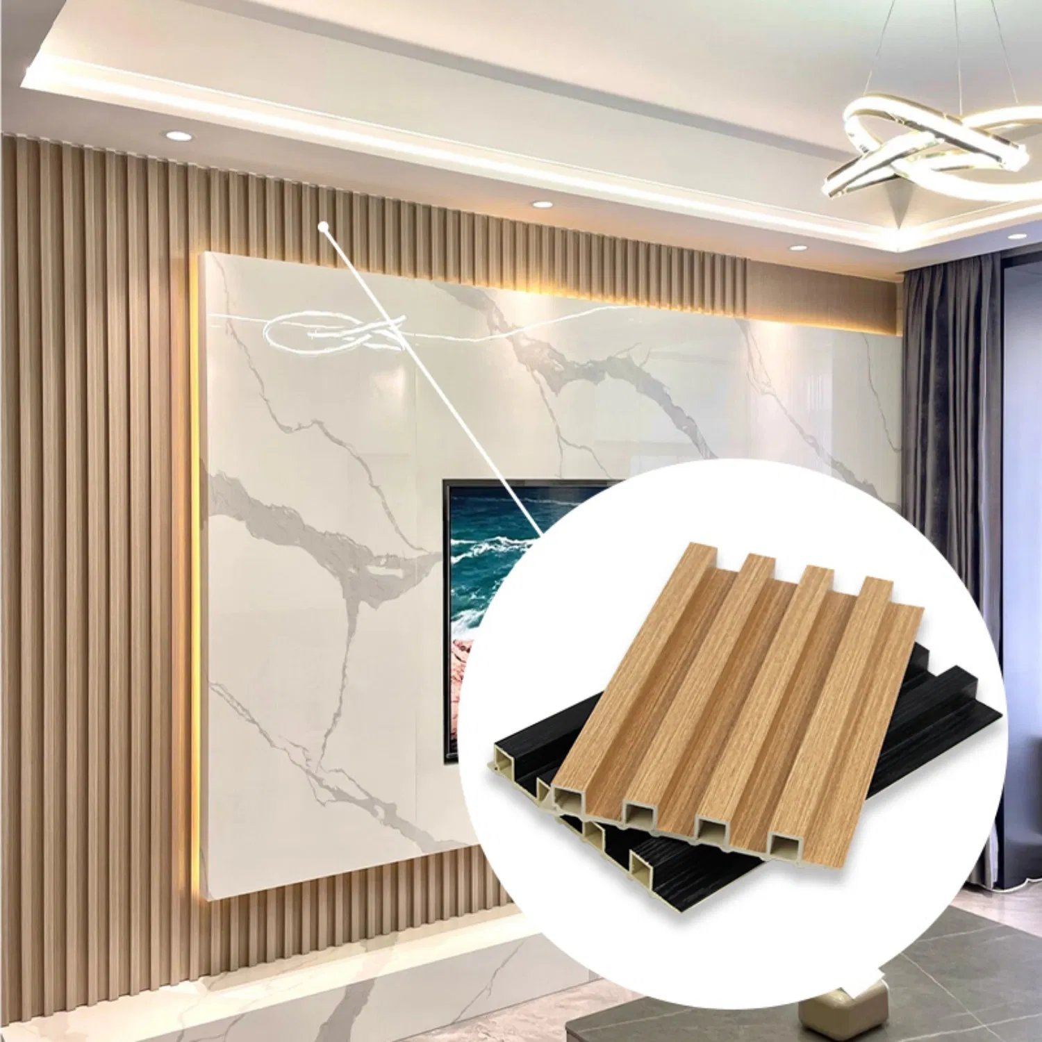 Professional WPC Manufacturers WPC Panel Interior TV Panel WPC Ceiling Designs