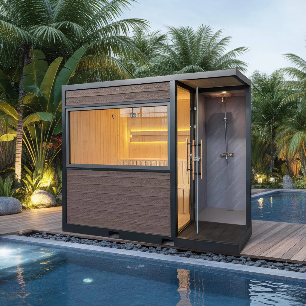 Outdoor Sauna House for 4-6 People Waterproof with UV Protection