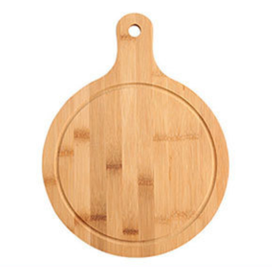 Healthy Eco-Friendly Round Shaped Bamboo Dinner Plates, Bamboo Tray Dinnerware