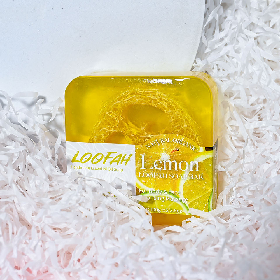 Aixin Cosmetics Skin Care Lemon Soap Cleansing Whitening Skin Loofah Soap Bar Soap Handmade Soap