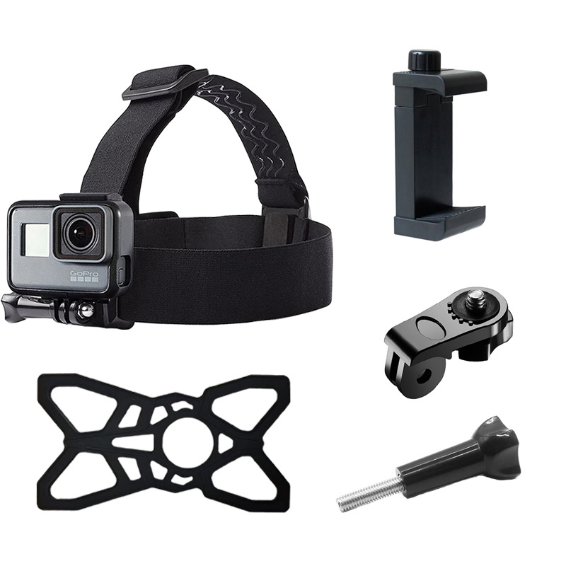 Action Camera Head Mount Strap Adjustable Headband 5 in 1 for Gopro Hero 12/11/10/9/8/7/6/5 Accessories