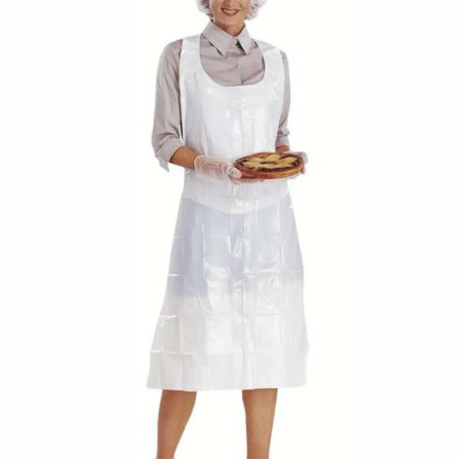 100% Biodegradable PLA Pbat Corn Starch Apron Food Grade FDA Brc Certified Personal Protection Bioplastic Tablier Protective Plastic Disposable Aprons