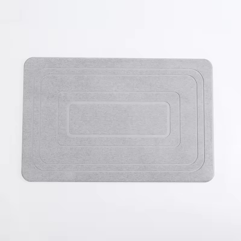 2024 Hot Sale Custom Anti-Slip Stone Diatomite Mud Easy Cleaning Bath Mat