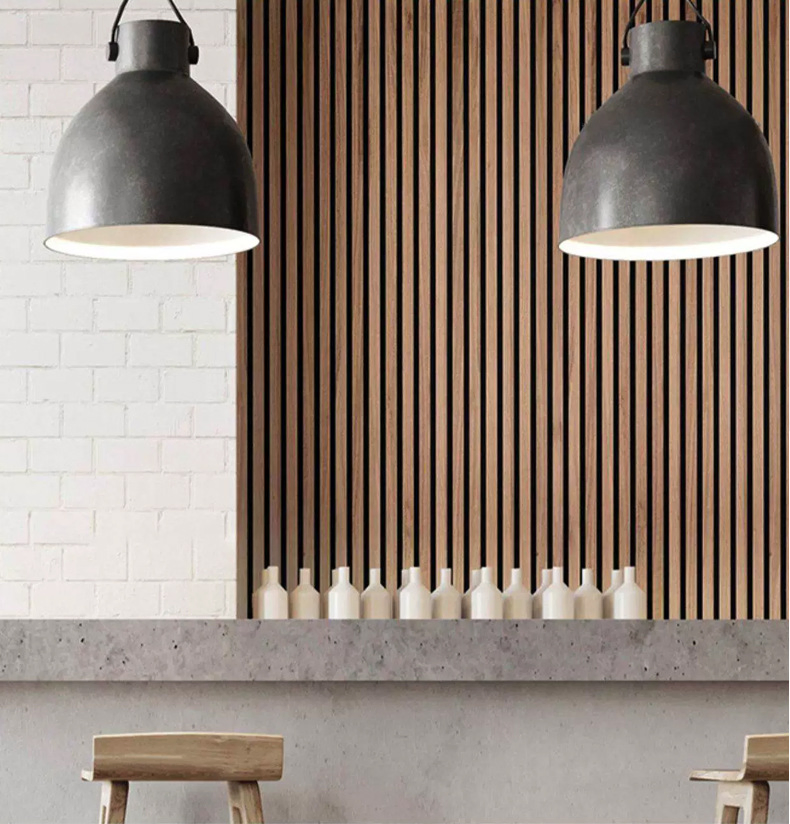 Modern Acoustic Anti Sound Absorption Proofing Wooden Design Wood Slat