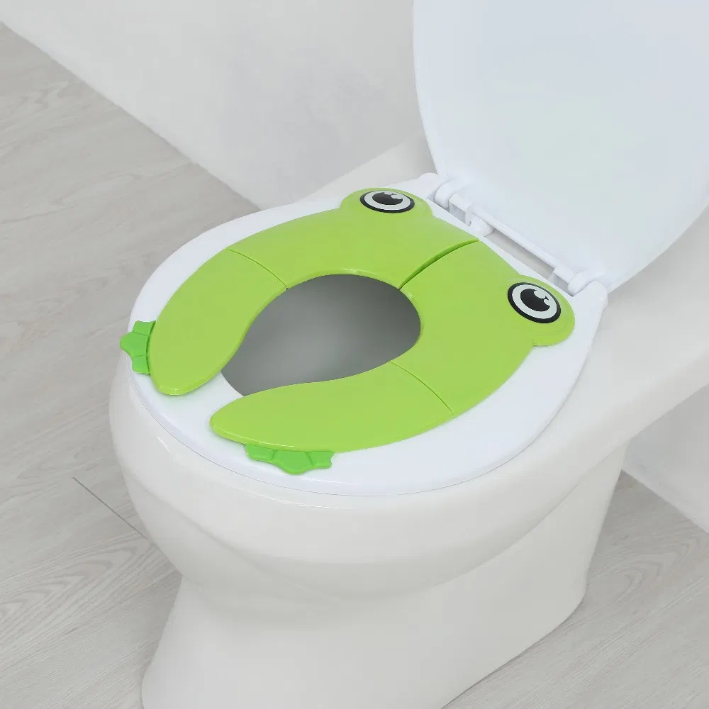 Folding Frog Shaped Plastic Baby Potty Toilet Seat for Kids