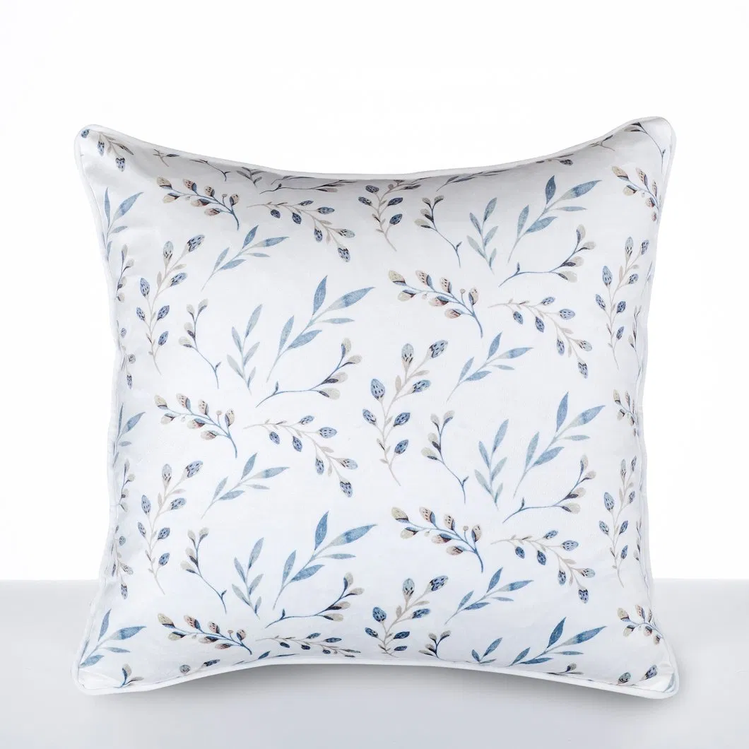 Customize Trendy New Linen Tropical Flower Plant Pillow Case Hibiscus Palm Tree Hug Pillowcase Cushion Cover