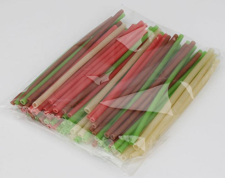 Natural Biodegradable Edible Rice Drinking Straws Mix Color Straws Eco-Friendly New Rice Straw