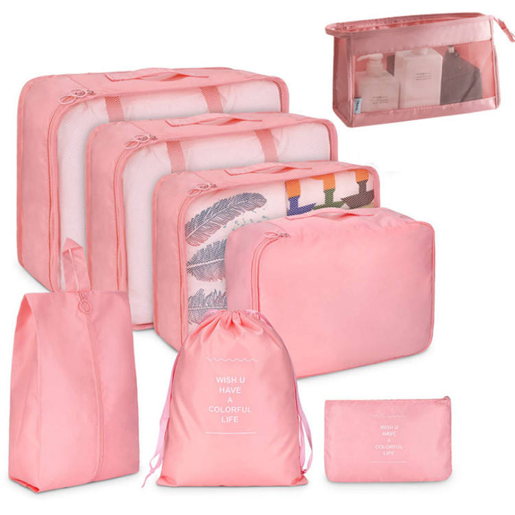 8 Pieces Packing Cubes Travel Luggage Packing Organizers Set with Toiletry Bag