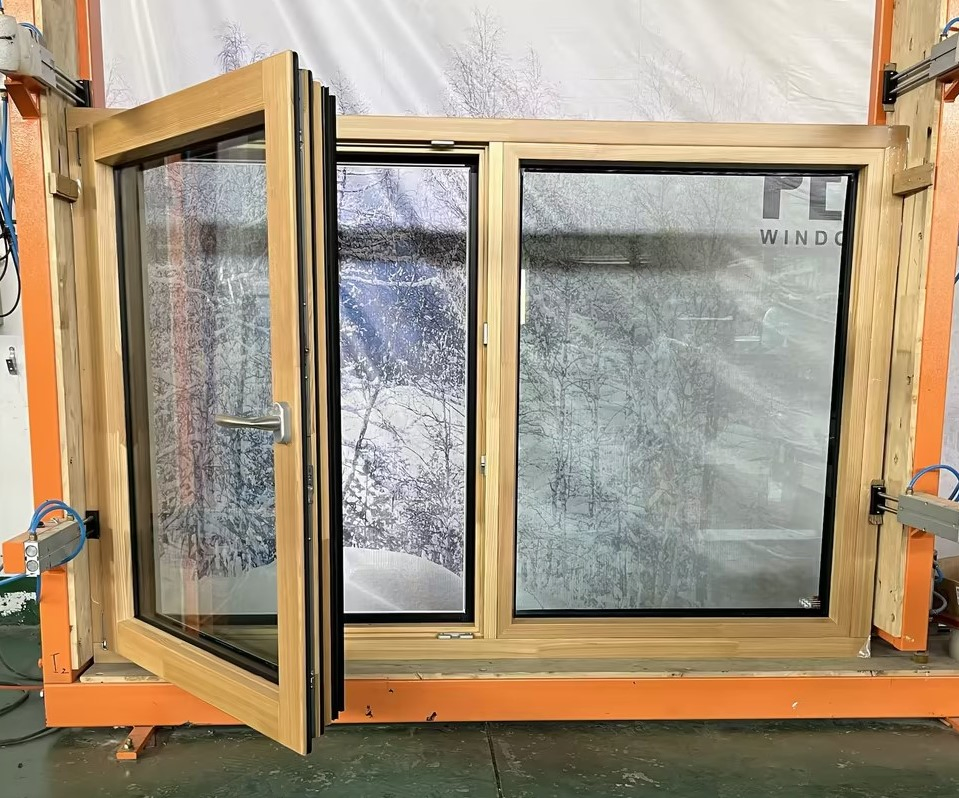 Penjoy Phi Certified Energy Efficient Aluminum Wood Cladding Pasive Window