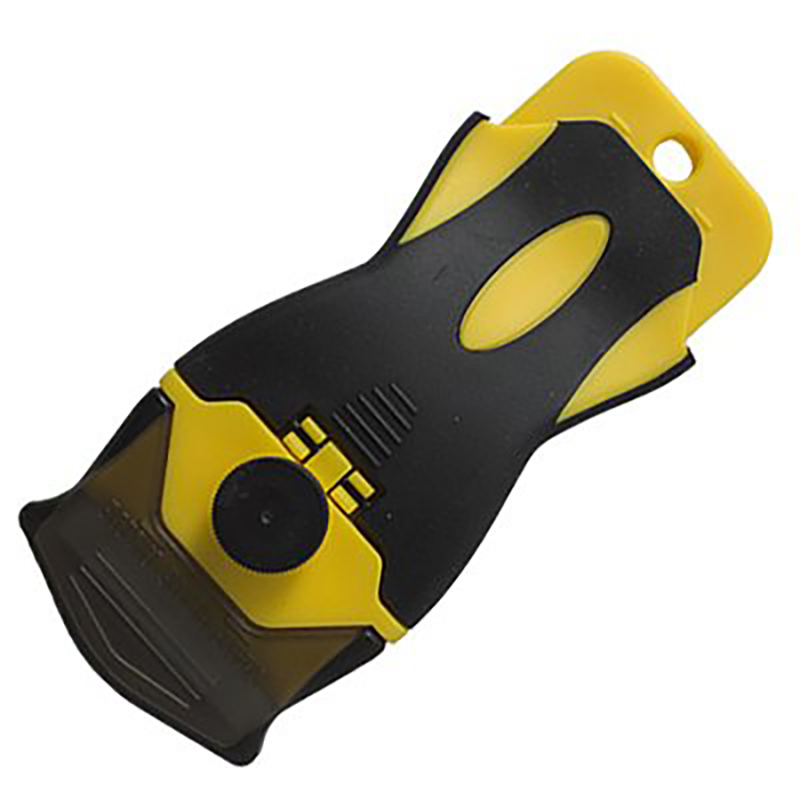 Black-Yellow Cleaning Scraper Plastic Razor Scraper with Plastic Blades or Metal Blades