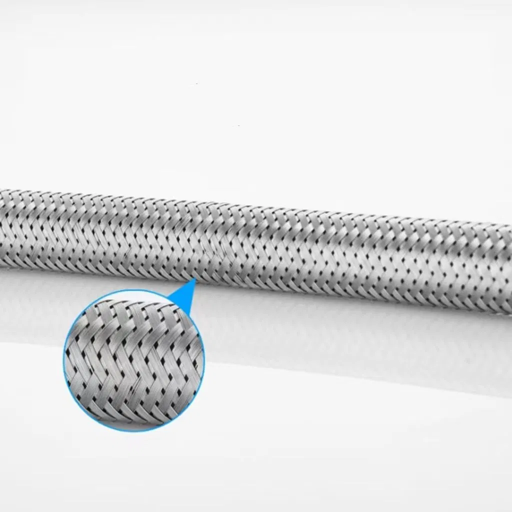 304 Stainless Steel Braided Hose Water Inlet Hose for Basin Kitchen Hot and Cold Water Pipe 60cm