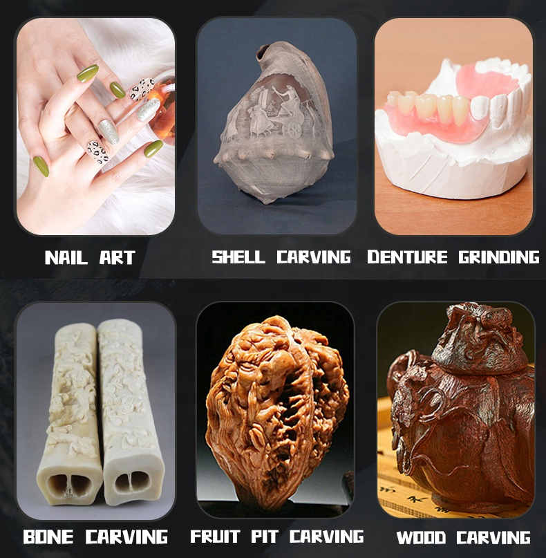 35000rpm Handpiece Manicure Jewelry Polishing Machine Portable Electric Engraver Strong Nail Drill