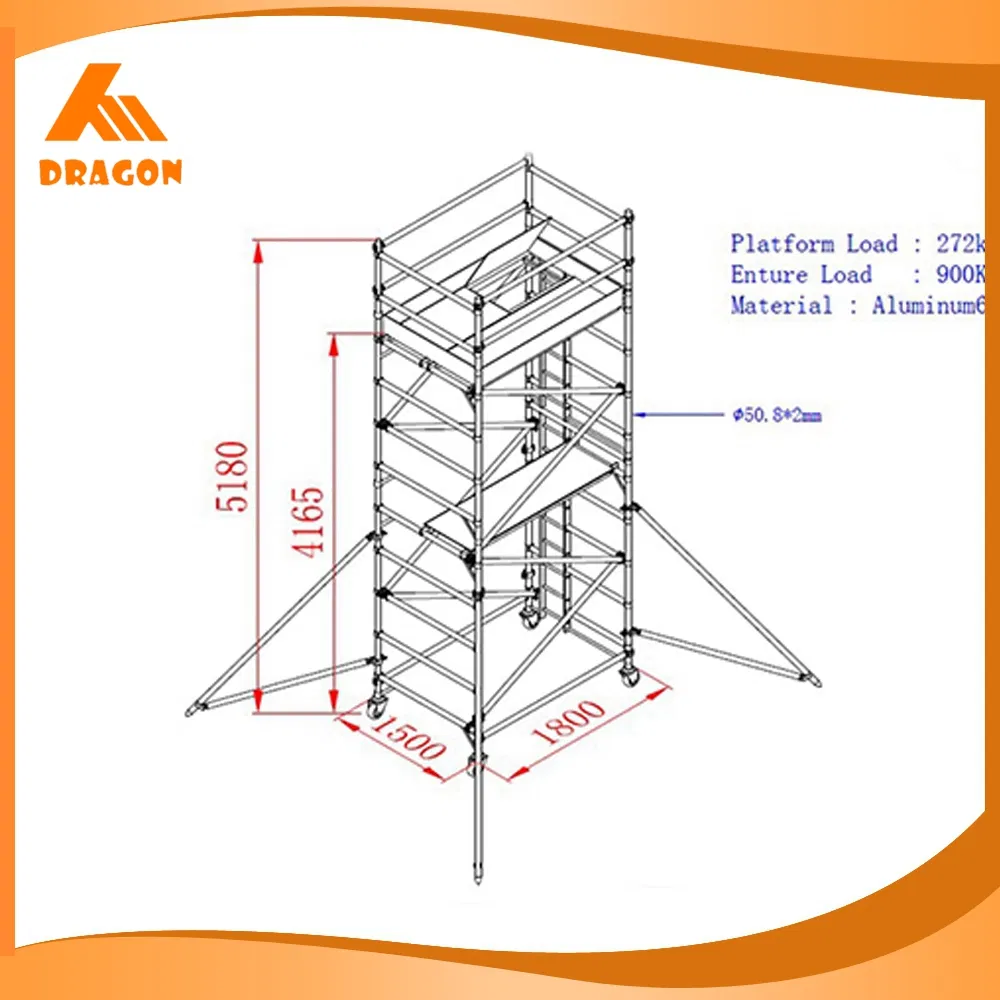 Dragonstage Double Width Climb Ladder Scaffolding (SDW-01)