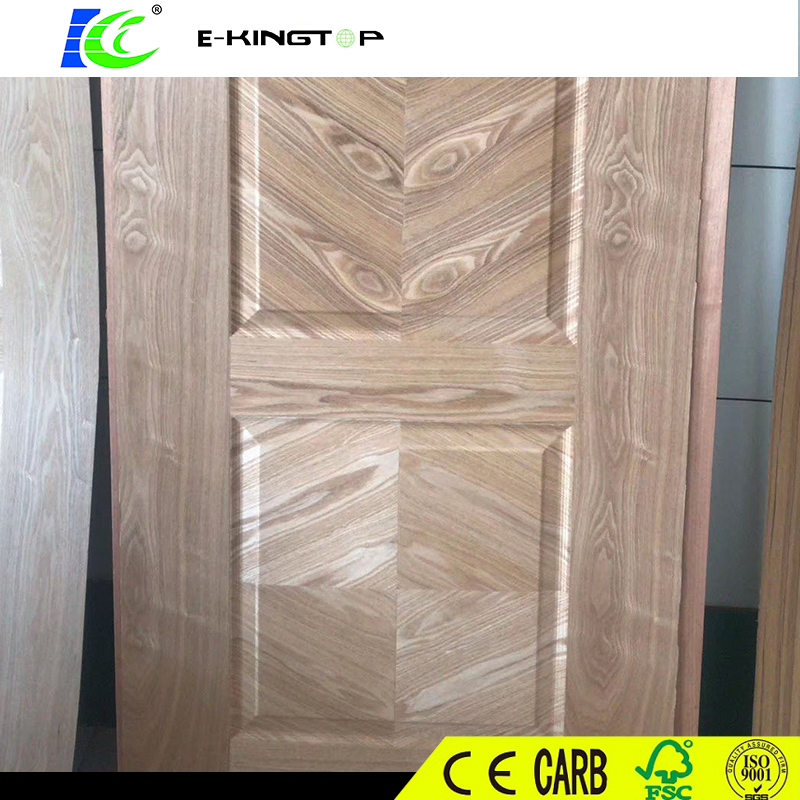 Natural Teak Veneered HDF Mould Door Skin 3mm Thickness for Iraq