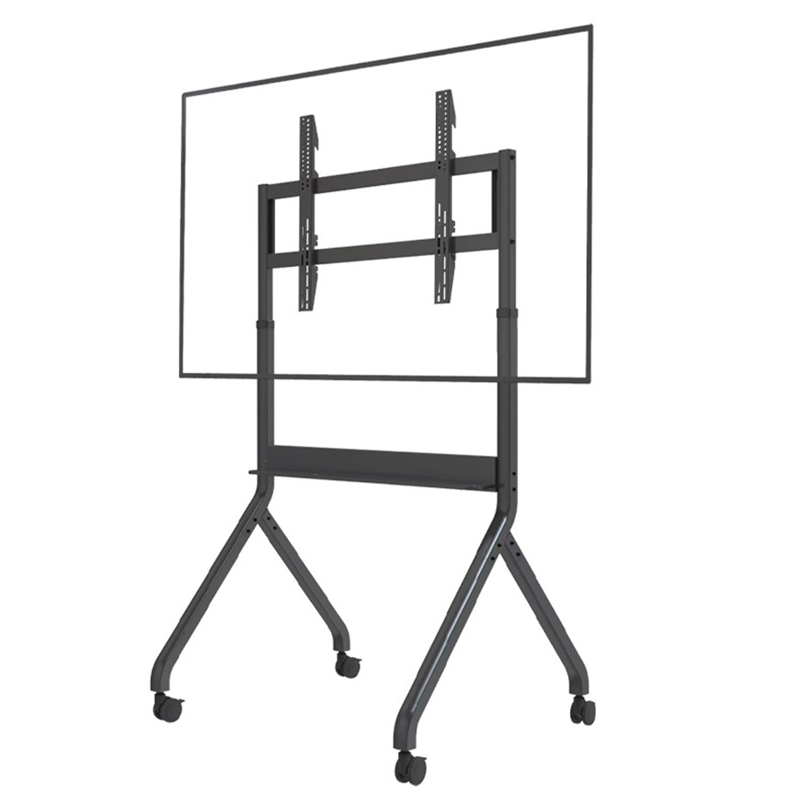 Modern Motorized Metal Height Adjustable TV Cart with Wheels Movable Remote Control Electric Motorized TV Stand