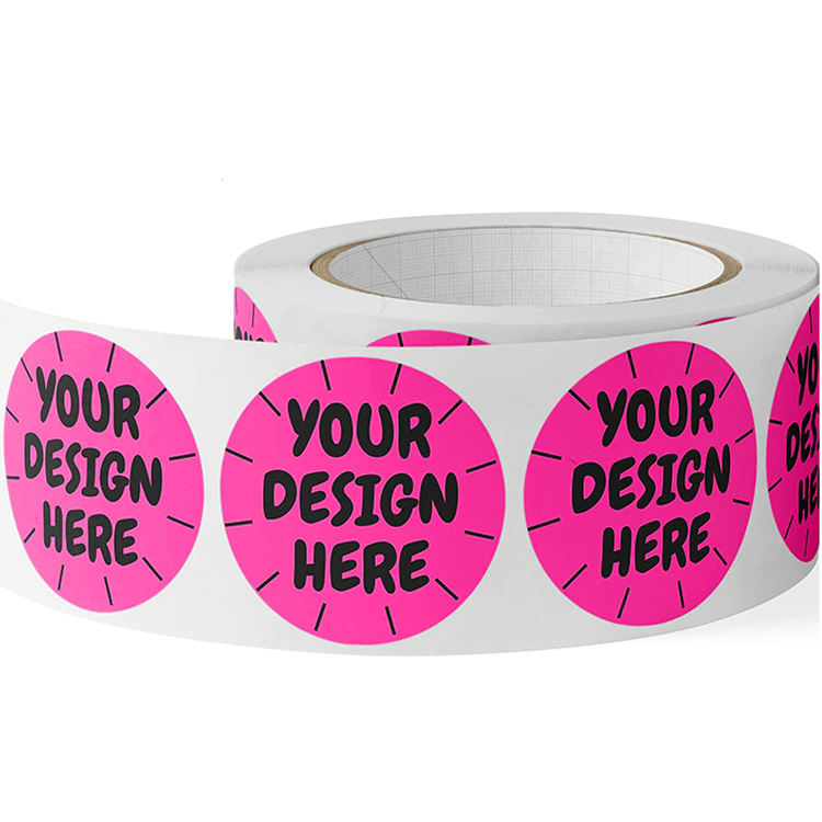 Round Opaque and Transparent Thermal Labels for Business Branding
