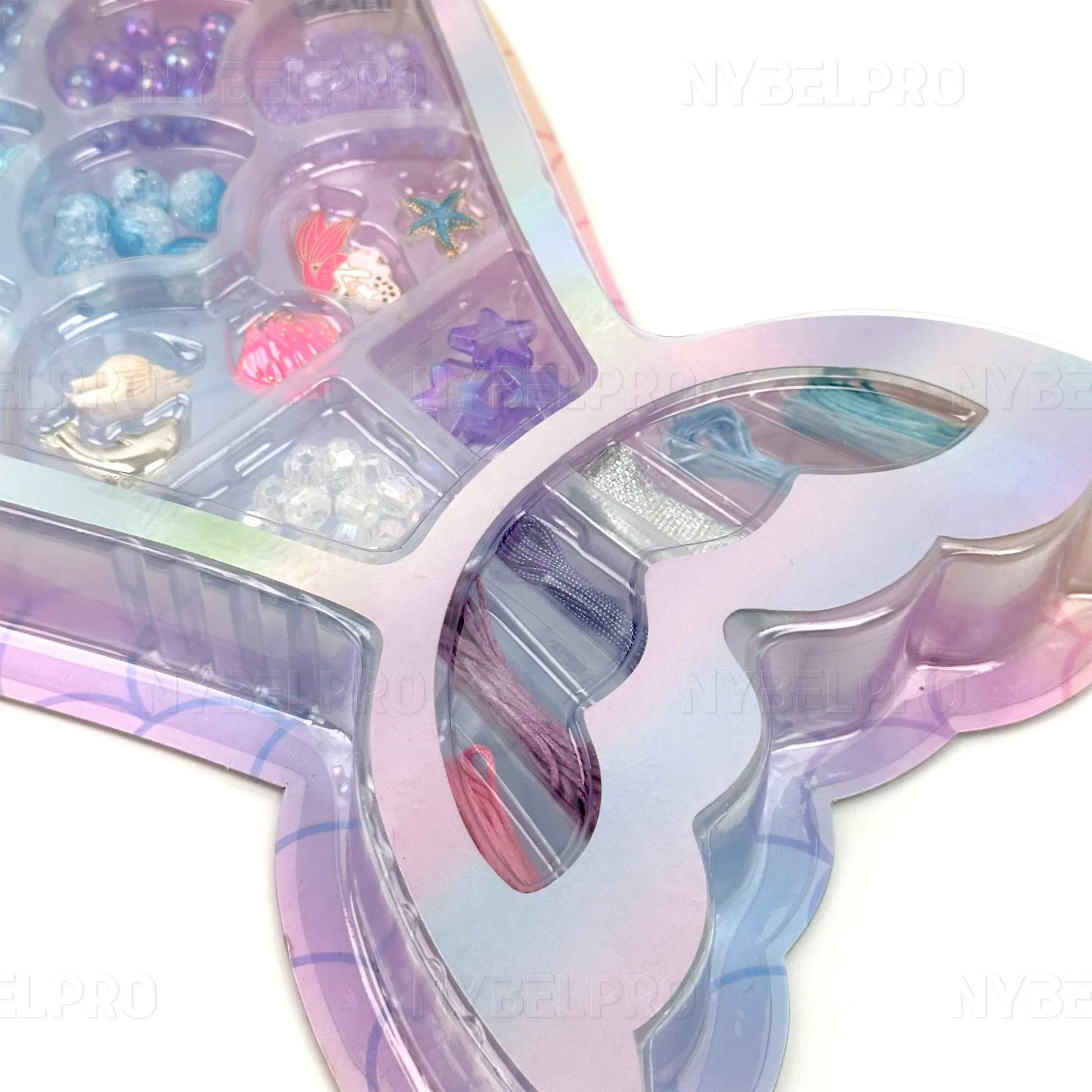 Factory Wholesale Girls Gifts Princess Jewellery Set Bead Fish Gift Plastic Transparent Beads Colourful Beads Bracelet for Girl Gift