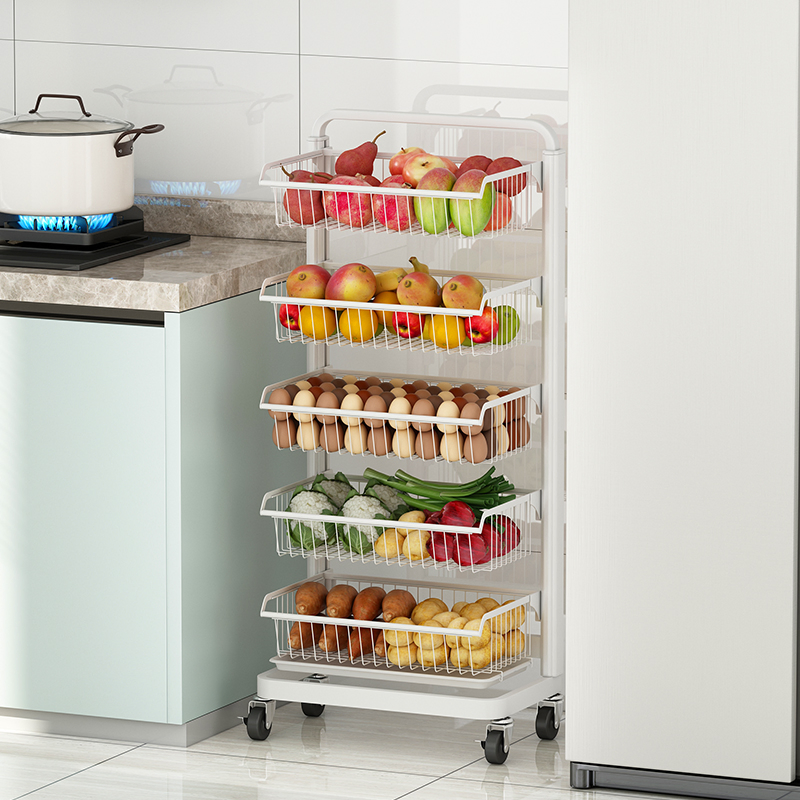 Customizable Aluminum Multi-Layer Shelving Vegetable Rack for Snacks Fruits Storage