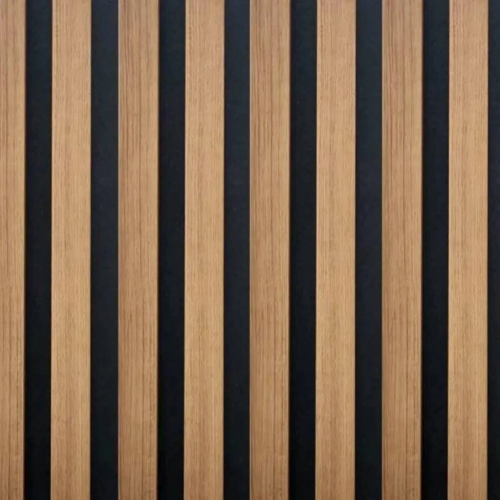 Soundproof Factory Polyester Felt Wood Veneer Surface Slat Sound Proof Wooden Acoustic Wall Panels