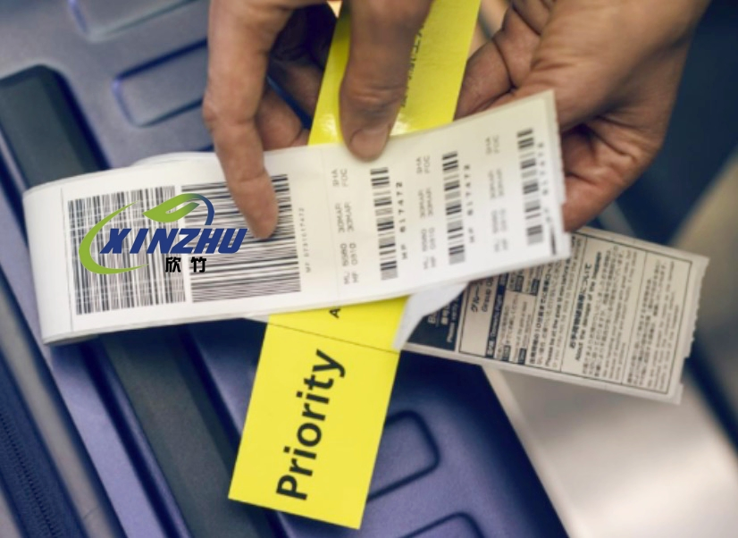 Jumbo Roll Self-Adhesive Material Coated Printing Thermal Card Luggage Baggage Tag Label