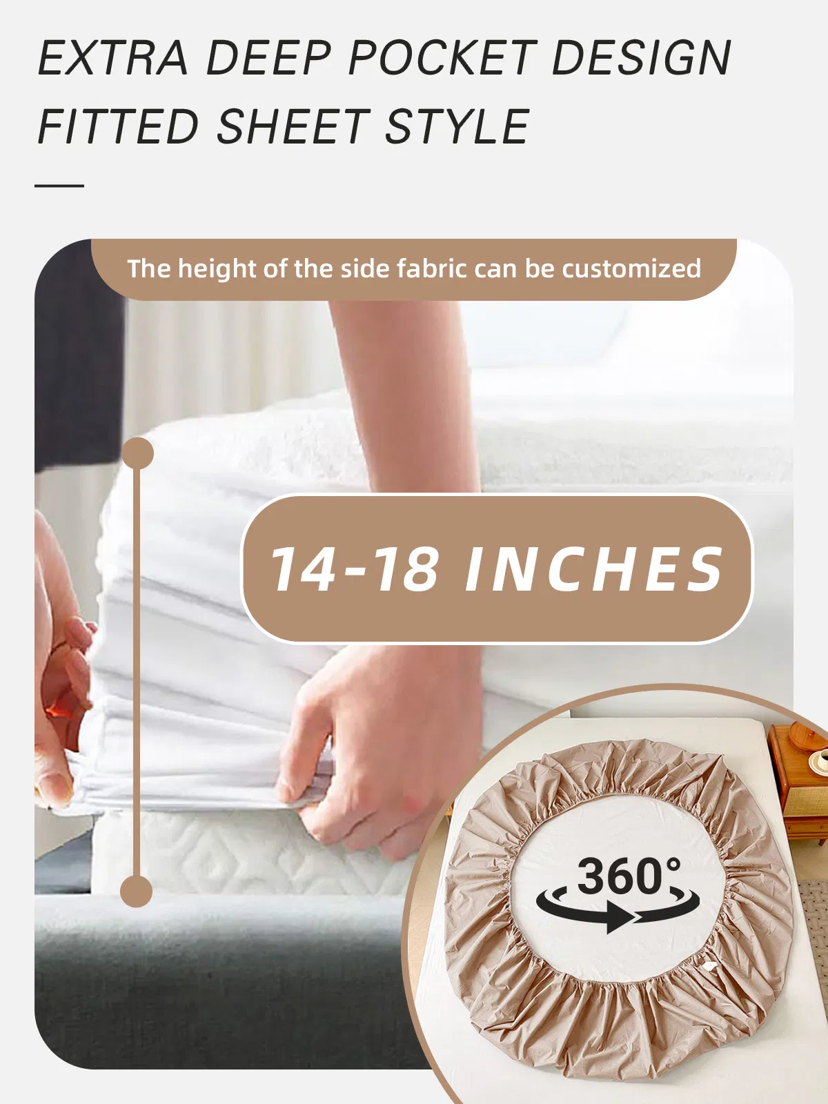 Jacquard Fabric Waterproof Mattress Cover Protector with Zipper