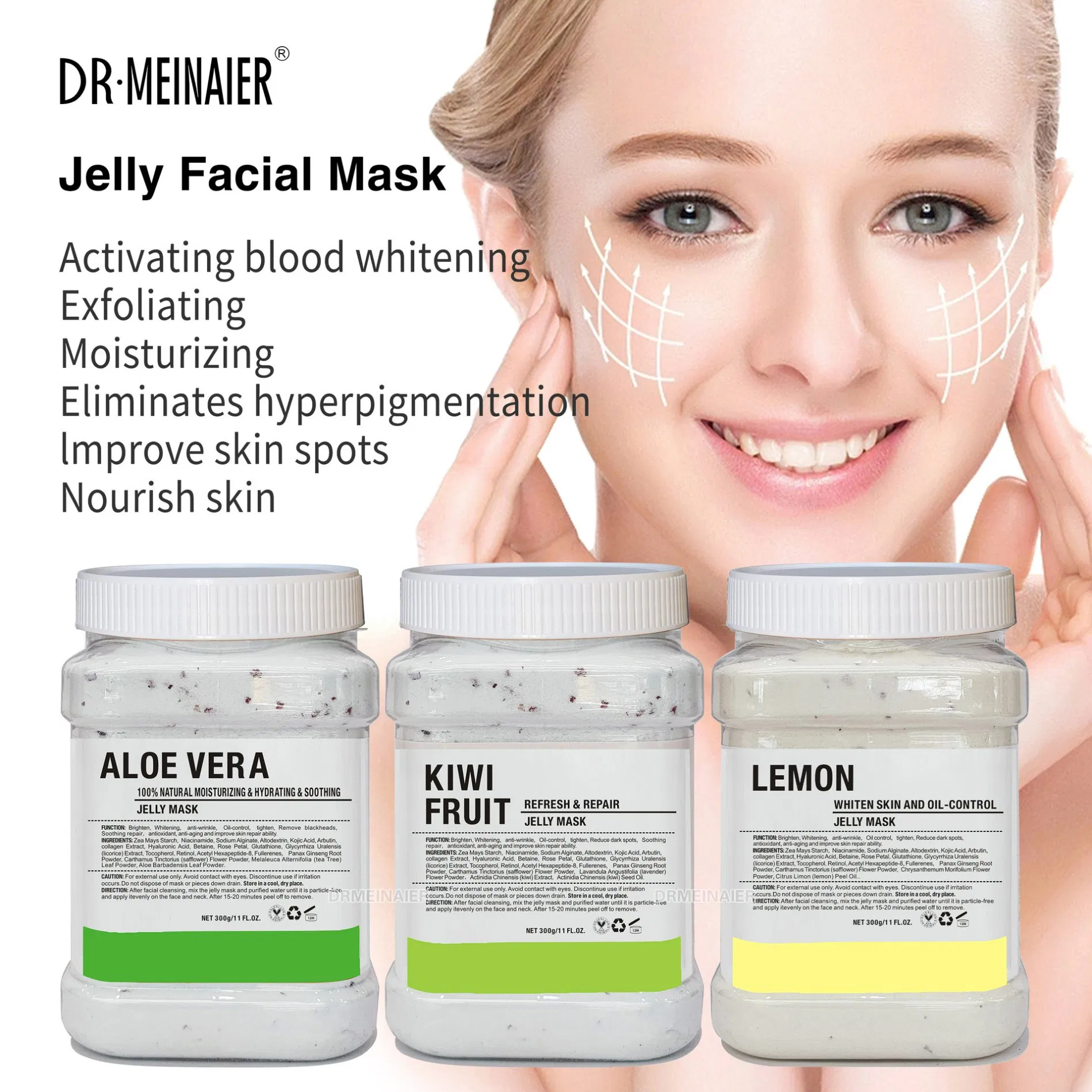 Jelly Mask Powder Hydrating Premium Modeling Rubber Mask Peel off DIY Rubber Facial Jelly Mask
