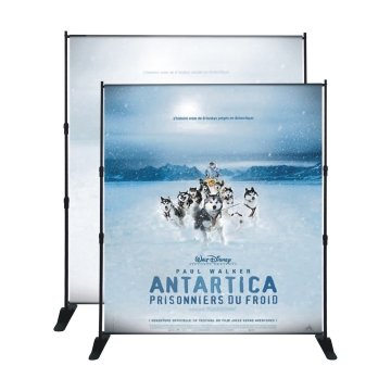 Adjustable Aluminum Pole Backdrop Customized Wall Display Banner Stand