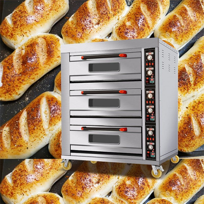 Manufacturer Commercial Electric Gas Deck Bread Baking Machine Bakery Oven Prices