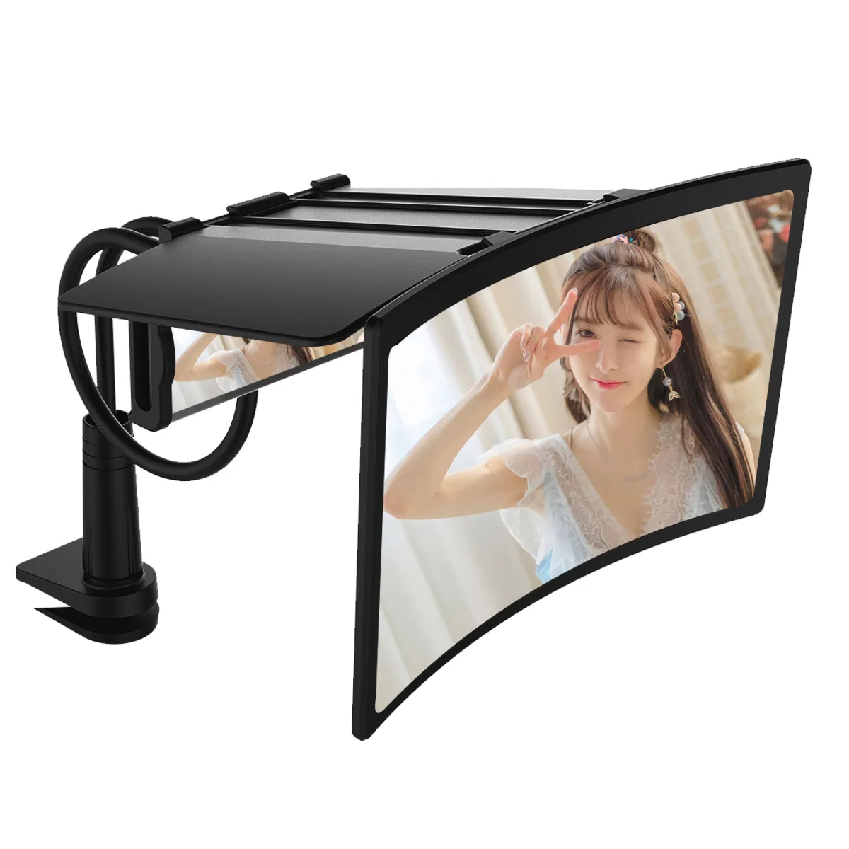 Foldable Movie Video Lazy Desktop Mounts 3D HD Cell Mobile Phone Screen Magnifier