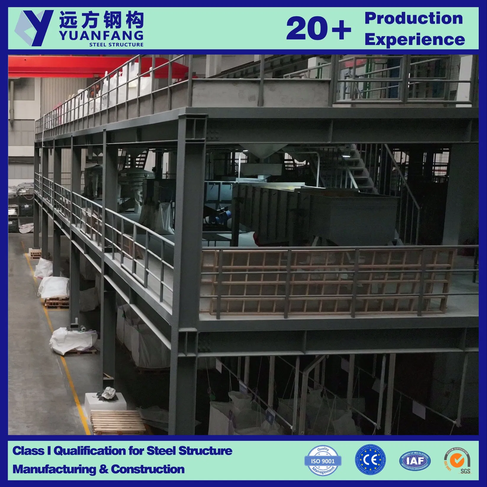 Durability Prefabricated Building Modern Light Steel Structure Platform for Industrial Workshop