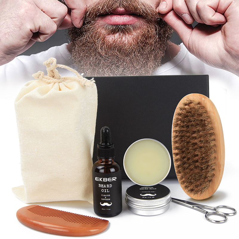 Wholesale Ekber Minute Beard Grooming Kit for Men Moisture Repair Skin Care