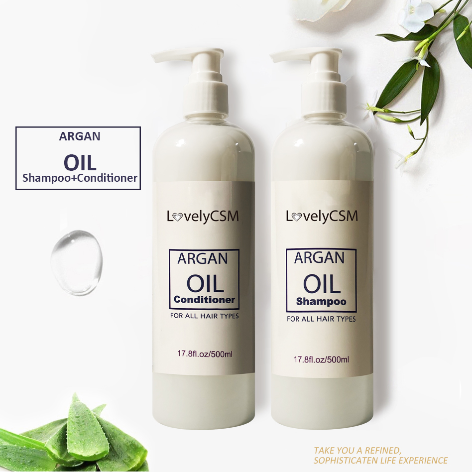 Aixin Pure Organic Argan Oil Hair Shampoo and Conditioner for Damaged, Dry, Curly or Frizzy Hair Argan Oil Hair Growth Shampoo and Conditioner Private Label