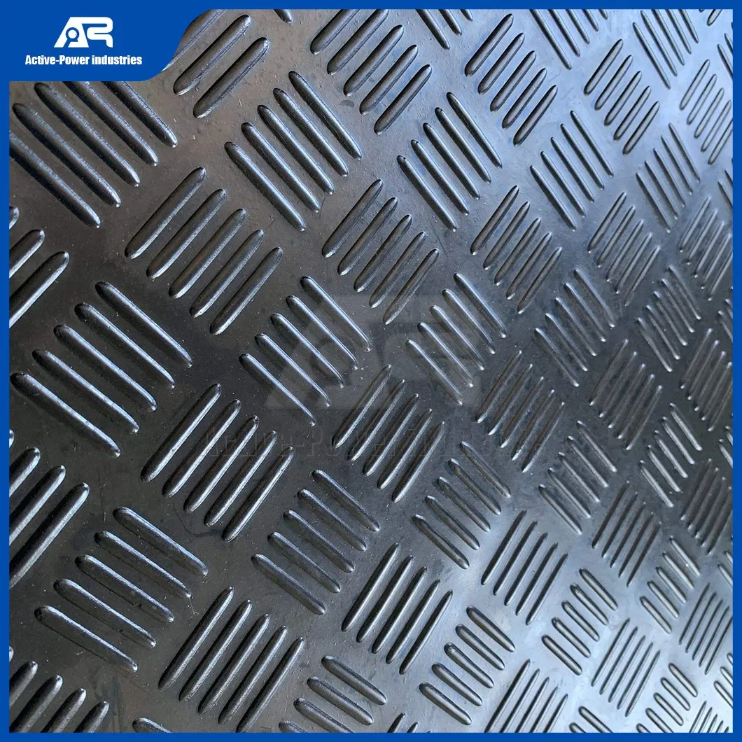 Active-Power Industries Playground Rubber Flooring Mat Factory Checker Floor Mat China Non Toxic Checker Rubber Flooring Sheeting