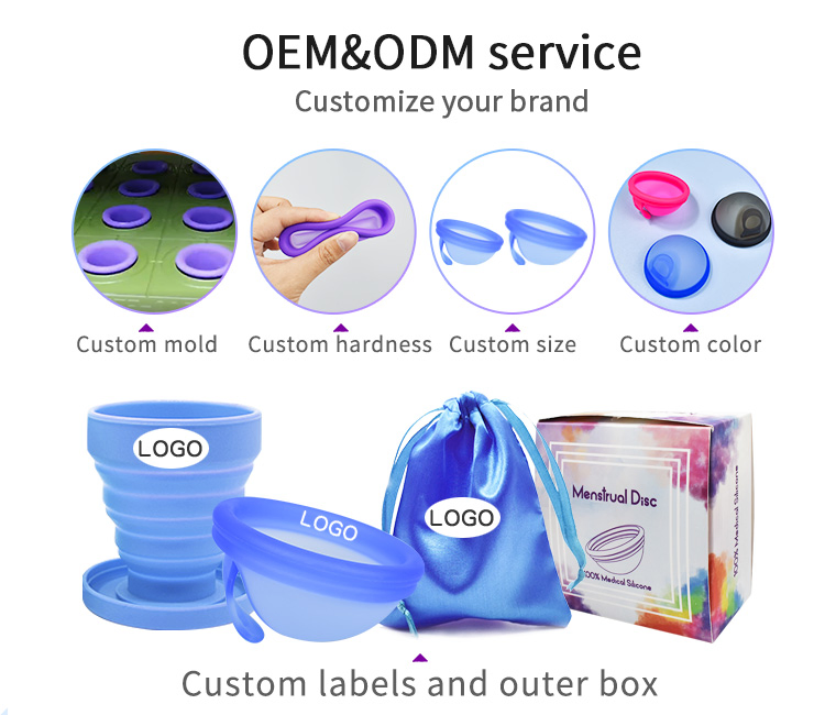 Private Label Menstrual Disc with Ring Diso Black Menstrual Disc